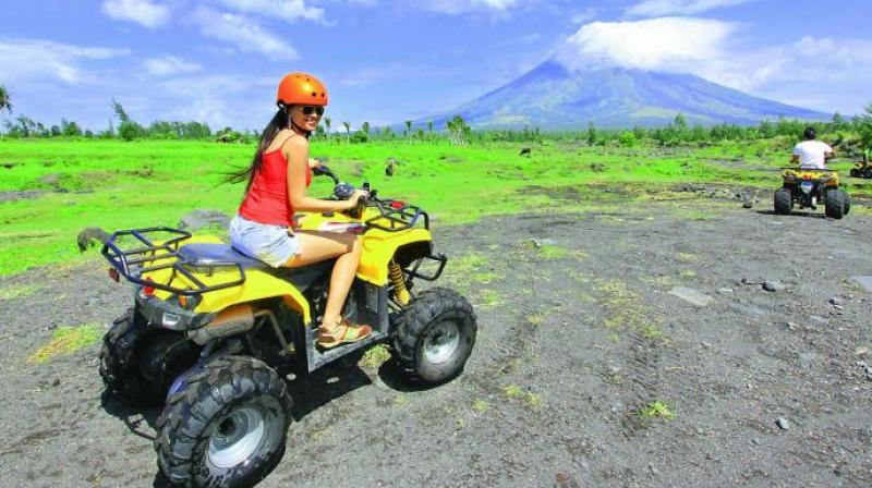 All-Terrain Vehicles are an exciting way to get up close to the Mount Mayon volcano.