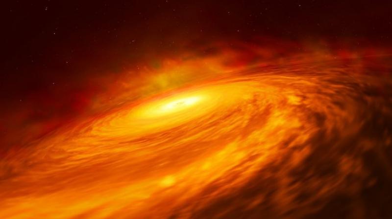 This particular black hole is 130 million light-years from Earth is not in a good shape.