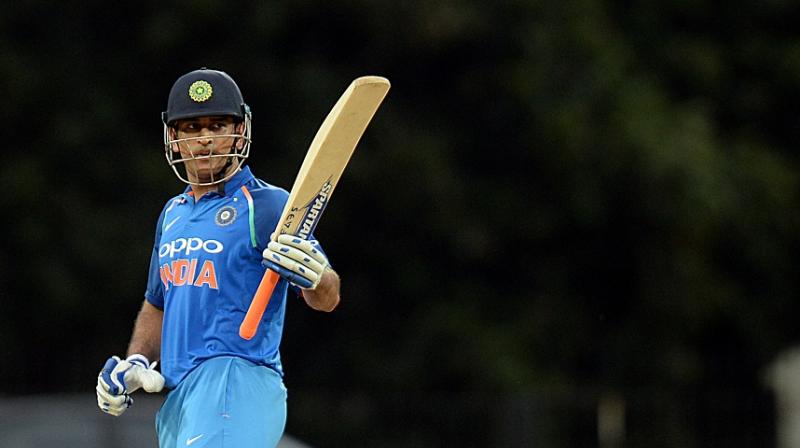 Former India captain Sourav Ganguly Thursday backed veteran Mahendra Singh Dhoni to continue after the upcoming ODI World Cup, saying if someone has talent \age is not a factor\. (Photo: AFP)