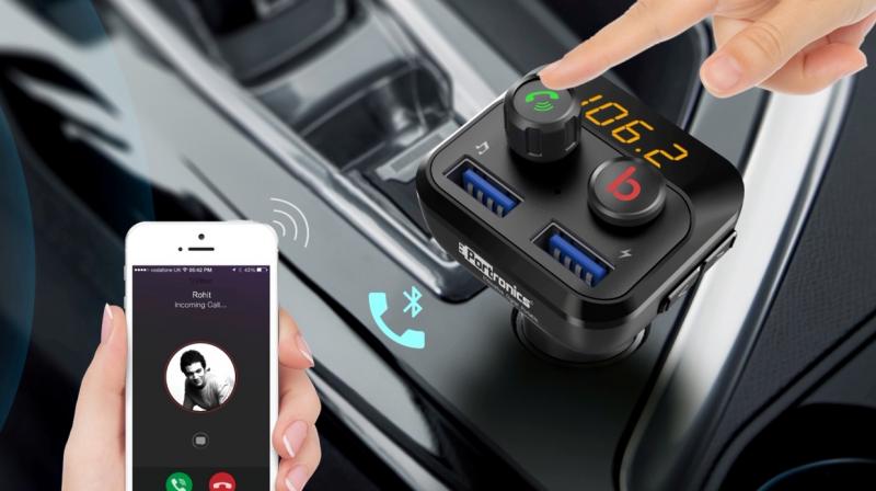 New portronics device that charges your phone in the car as well as plays  music  New portronics device that charges your phone in the car as well as  plays music