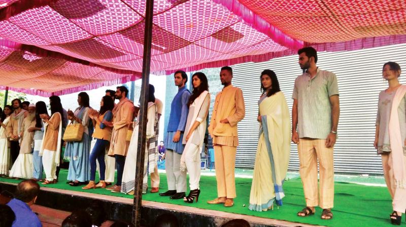 A fashion show to show the importance of Khadi.