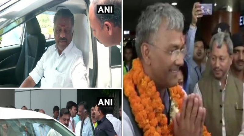Political leaders arrive in Delhi for NDA meeting