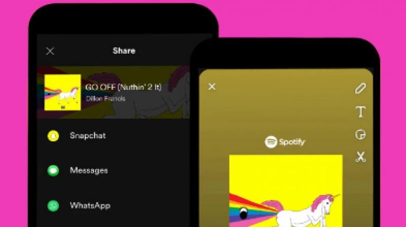 You can now share Spotify music on Snapchat