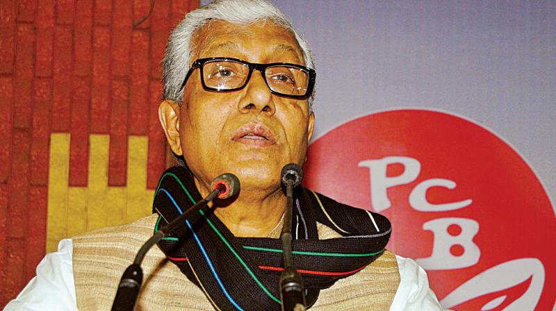 Tripura Chief Minister Manik Sarkar at an interaction with the media in Bengaluru on Tuesday.