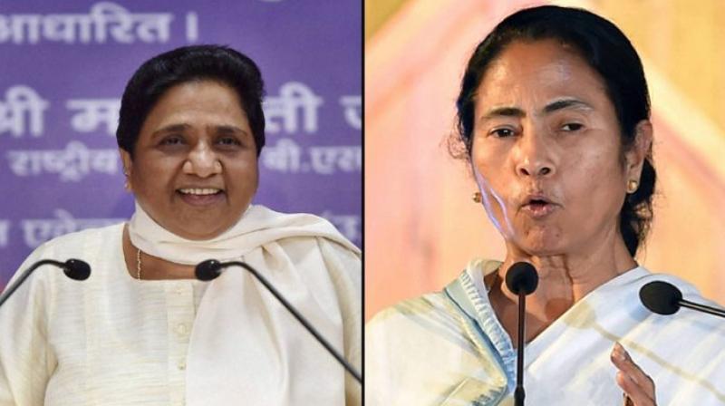 I welcome the views expressed by Mayawati-ji today. We are strongly with her and @yadavakhilesh in this mission for the nation, Mamata said in a tweet. (Photo: PTI)