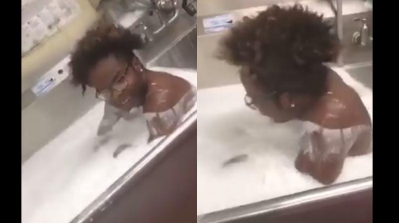 Outrage after video showing restaurant employee bathing in kitchen goes viral