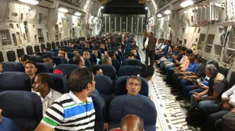 Indian nationals being brought back from Yemen last year. (Photo: File)