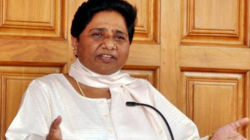 Shortly after returning from EC ban, Mayawati aims at BJP