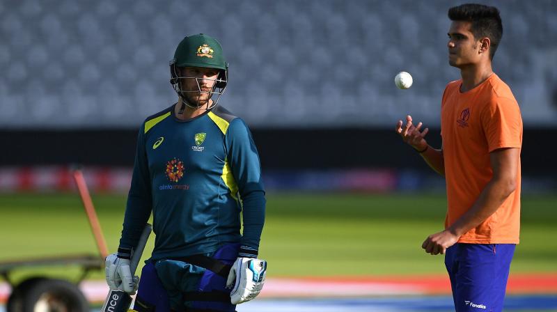 Arjun Tendulkar bowls to Australia team ahead of their clash against New Zealand