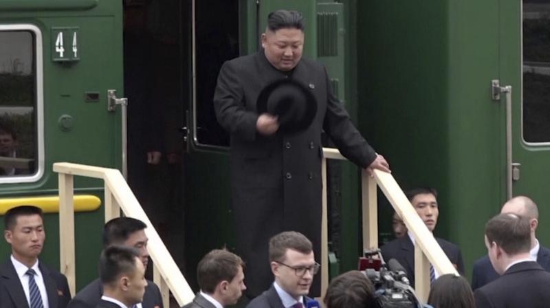 Kim Jong Un in Russia for his first summit with Vladimir Putin