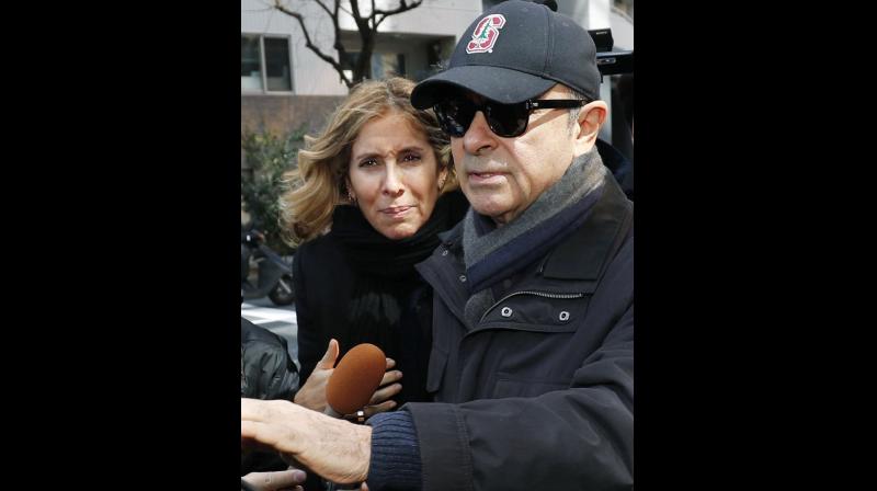Carole was not with her husband on November 19 when he was dramatically arrested onboard his private jet at a Tokyo airport. (Photo:AP)