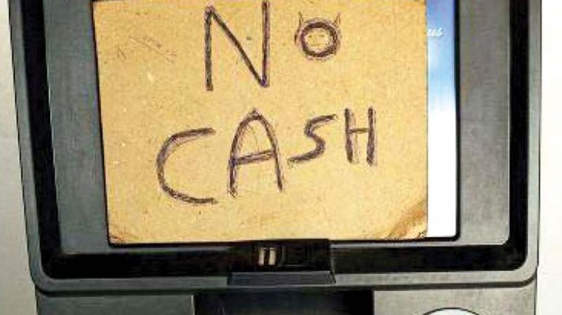 At certain places in Coimbatore, Ooty and Vellore, several ATMs reportedly went dry resulting in enormous difficulty for the members of the public and tourists as well, in withdrawing cash.