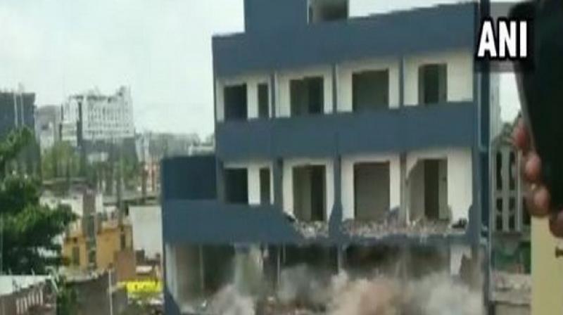 Watch: Illegal building demolished in Indore