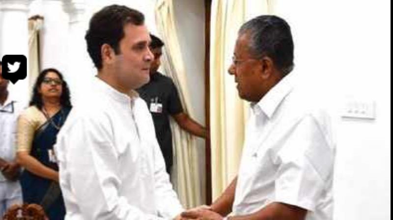 Rahul meets Kerala CM on night traffic ban on NH through Tiger Reserve