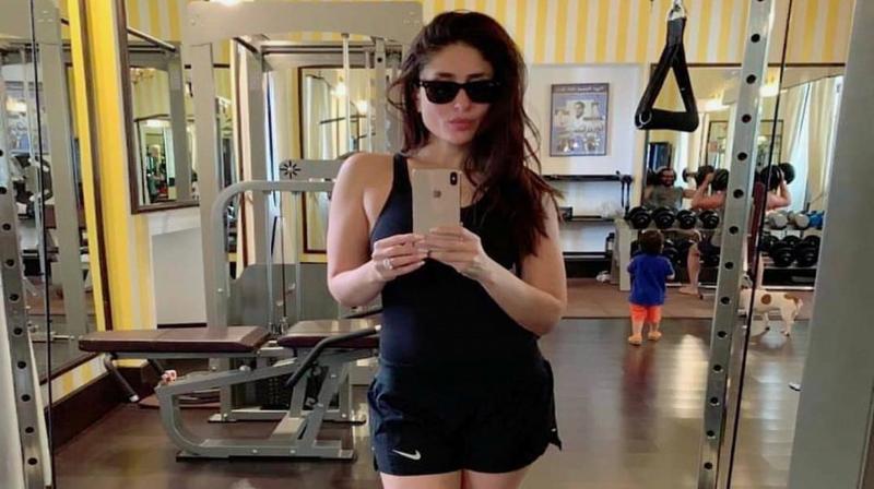 Taimur steals limelight in mom Kareena Kapoor Khan\s gym selfie; check out
