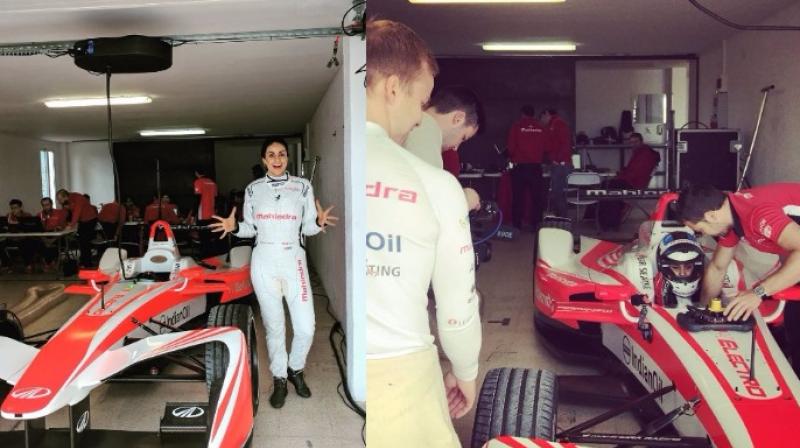 Gul Panag before taking to the track. (Pic courtesy: Instagram/ gulpanag).