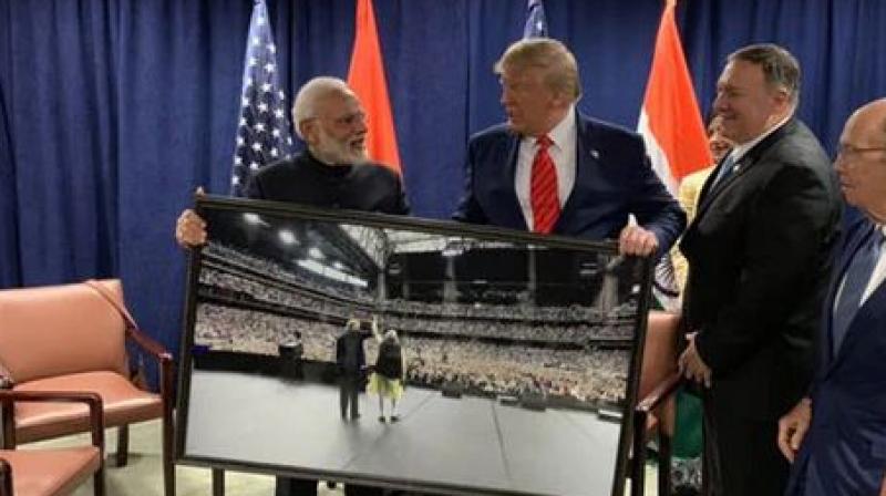 PM Modi gifts framed photograph from \Howdy, Modi\ event to Donald Trump