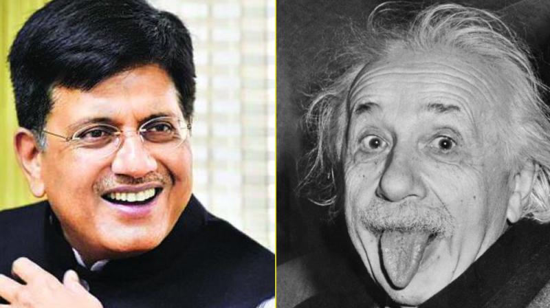 Piyush Goyal says Einstein discovered gravity. Toh Newton ne kya kiya, asks Internet