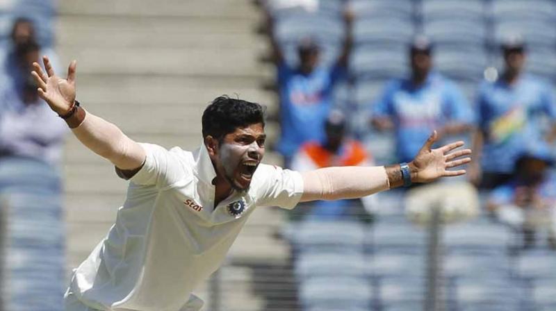 Umesh Yadav showed great tenacity to pick up four wickets on spin-friendly track. (Photo: BCCI)