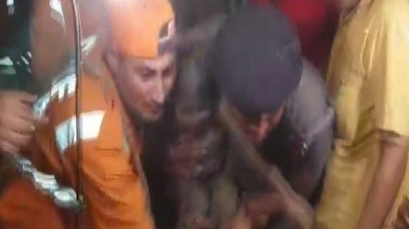 5-year-old-boy rescued from 100-feet borewell in Mathura after 8-hour operation
