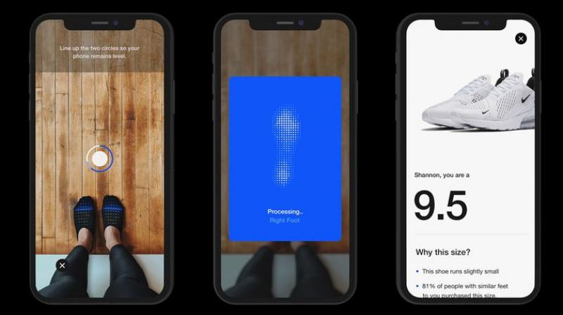 Nike is using AR because you are not wearing the right size sneaker