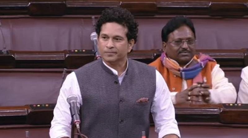 Are only politicians let to talk: Cong uproar bars Sachin from speaking in RS