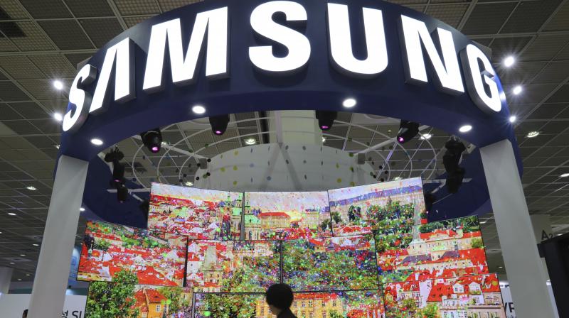 Samsung Electronics TV screens at Korea Electronics Show or KES in Seoul. (Photo: AP)