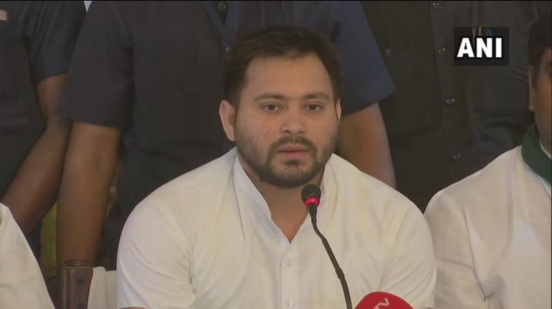 RJD leader Tejashwi Yadav also declared the name of his partys candidates. (Photo: ANI)