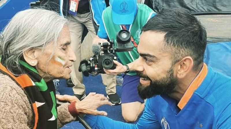 Twitter hails 87-year-old India fan at World Cup match against Bangladesh