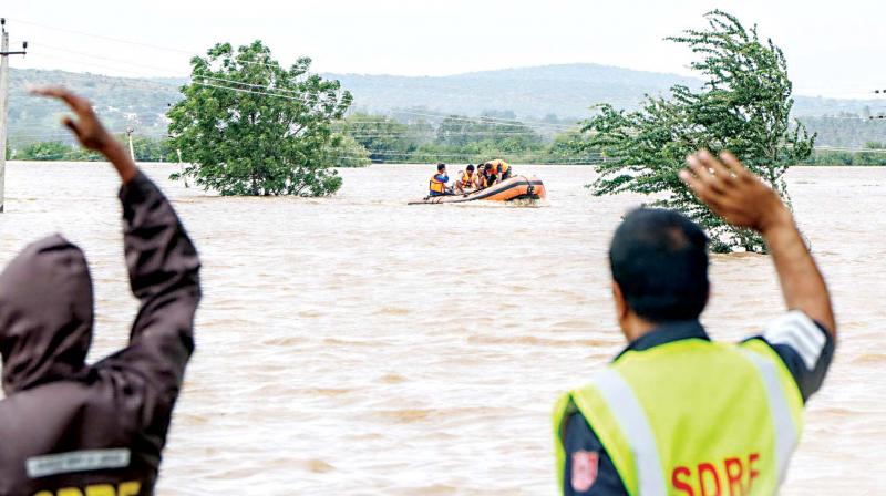 Sakleshpur town flooded after Hemavathy overflows