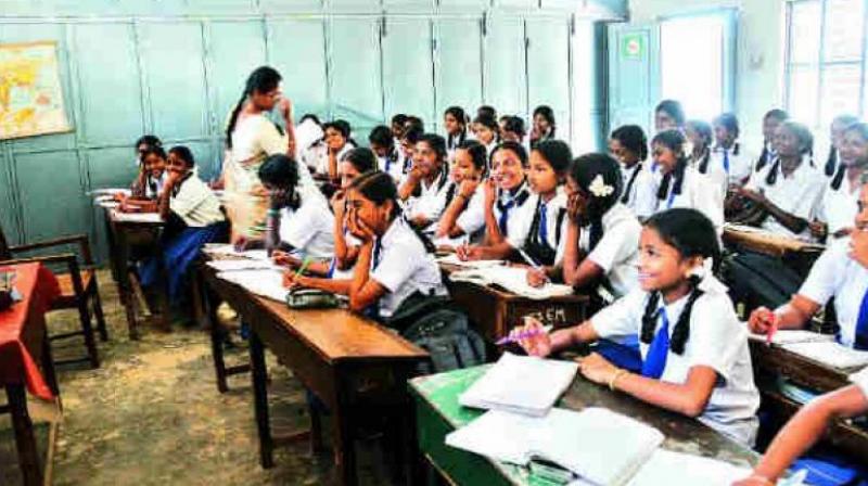 Hyderabad: Government school teachers demand raise
