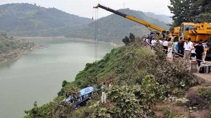 Eight killed after bus falls into gorge in Andhra