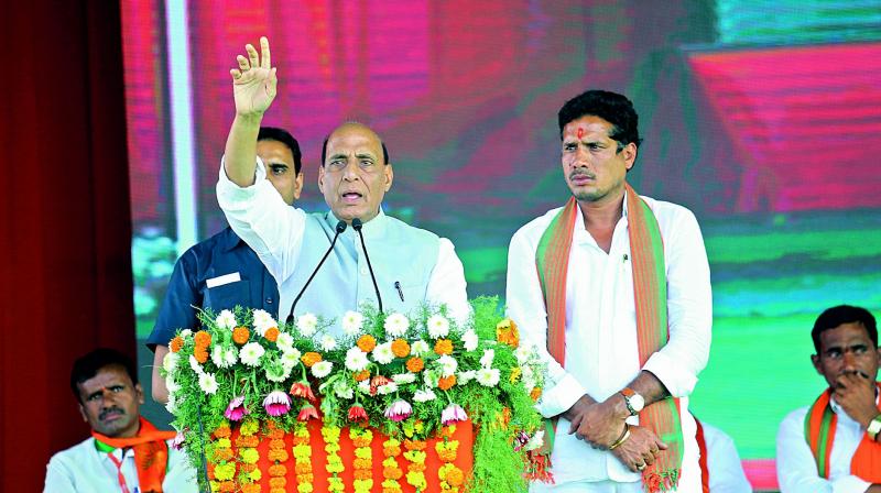 Only BJP can protect nation, says Rajnath Singh