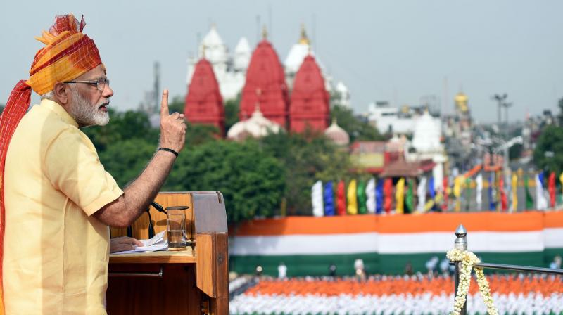 Addressing the nation on the 71st Independence Day, Narendra Modi said the country has faced a major loss and the Government will take all the necessary steps to ensure safety to the countrymen. (Photo: PIB)