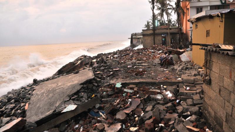 Sea erosion: Several houses destroyed in Thiruvananthapuram