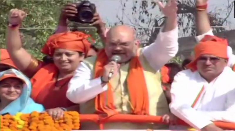 Amit Shah holds roadshow; claims BJPâ€™s win in Amethi LS seat