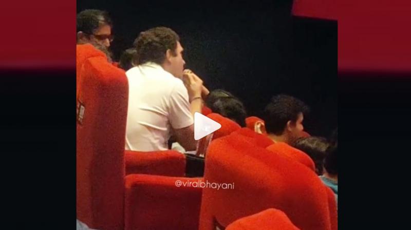 Rahul Gandhi enjoys Ayushmann\s Article 15 with popcorn in theatre, video goes viral