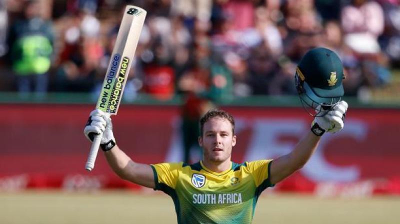 Miller hit five sixes in a row in the 19th over, and nine sixes and seven fours in all in his record-breaking innings. (Photo:AFP)