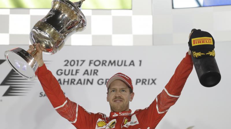 It was Sebastian Vettels third win in Bahrain and the 44th of his career, a landmark that left him satisfied with his and the teams work which proved that Ferrari, who employed an aggressive strategy, are back as championship contenders.