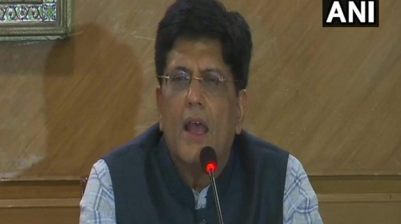 That error - he had credited Albert Einstein for the concept of gravity propounded by Isaac Newton who was born more than two centuries earlier -- made Piyush Goyal the target of many barbs. (Photo: ANI)