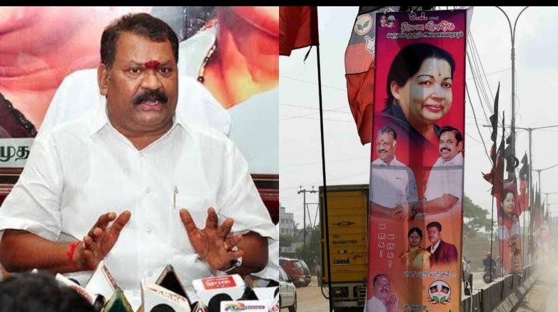 The AIADMK leader  S Jayagopal is a former councillor and Kancheepuran East Mandram Assistant Secretary. Jayagopal erected the hoardings in Pallikaranai to announce the wedding of his son. Deputy Chief Minister O Paneerselvam was also one of the invitees at the event. (Photo: File)