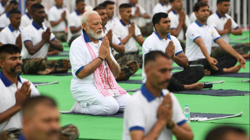 Wonderful to see PM Modi propagating yoga on world stage, says SRF chief