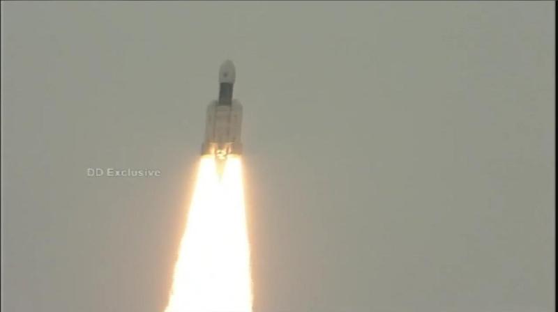 Chandrayaan-2 successfully launched successfully. (Photo: Twitter | ISRO)