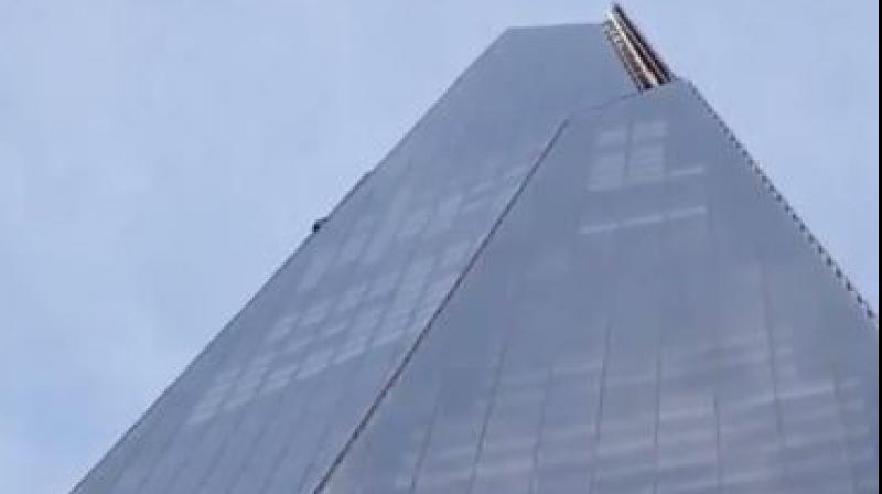 Man climbs 1000 foot tall Shard skyscraper in London