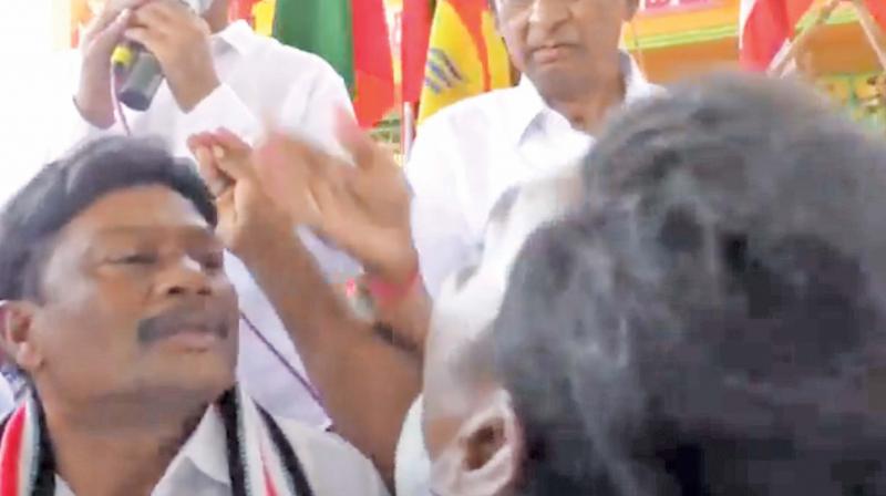AIADMK leader slaps party functionary for challenging Dr Anbumani Ramadoss at rally