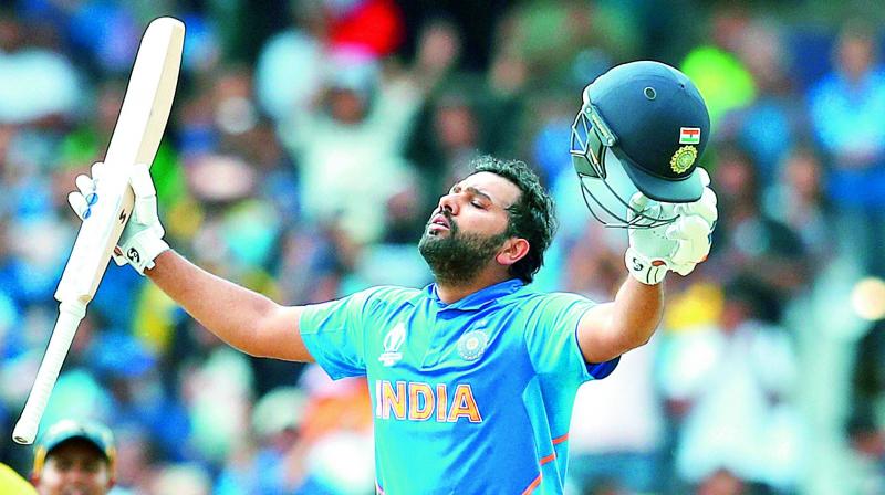 In-form Rohit Sharma becomes first to score five centuries at a World Cup