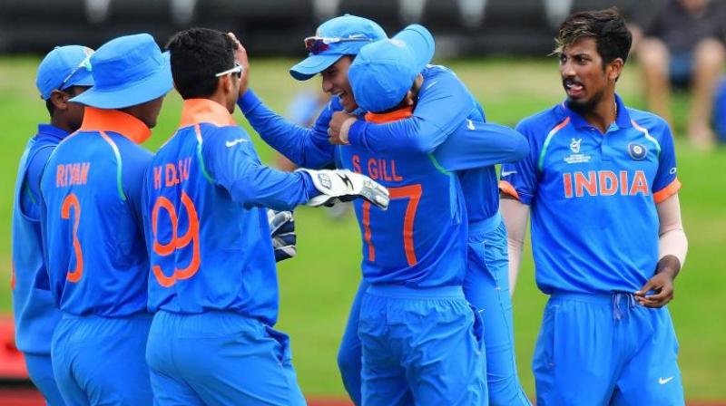 The Indian team which lifted the World Cup thrashing Australia had talented bowlers like Kamlesh Nagarkoti and Shivam Mavi, who repeatedly clocked the speed of over 140 kmph. (Photo: AFP)