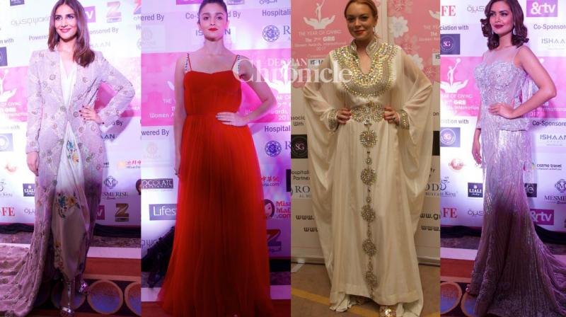 Alia, Lindsay Lohan, Esha, Vaani, look stunning at awards event
