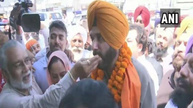 Navjot Sidhu visits his Assembly constituency first time after resignation