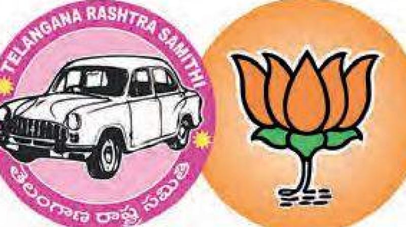 Hyderabad: TRS, BJP clash over slow work